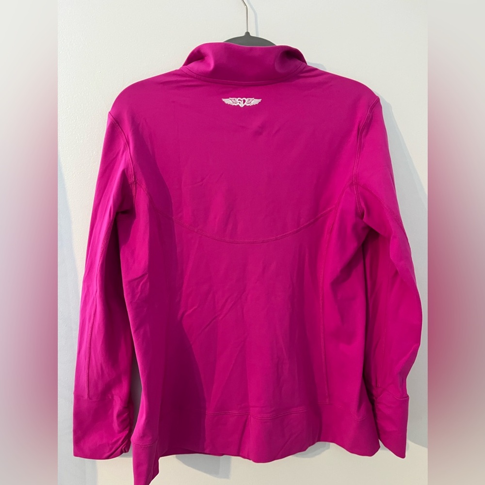 Straight Down Vibrant Fuchsia Bomber Jacket, Sz L, Fairmont Scottsdale Princess - Picture 7 of 8